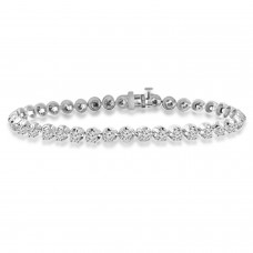 4.00 ct Round Cut Diamond Tennis Bracelet in 14 kt White Gold 4.00 ct Round Cut Diamond Tennis Bracelet in 14 kt White Gold